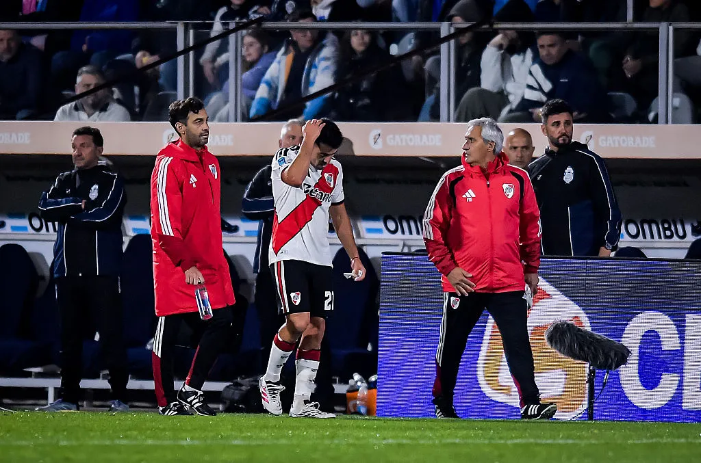 Marcos Acuña salió lesionado en Gimnasia – River. (Getty Images)