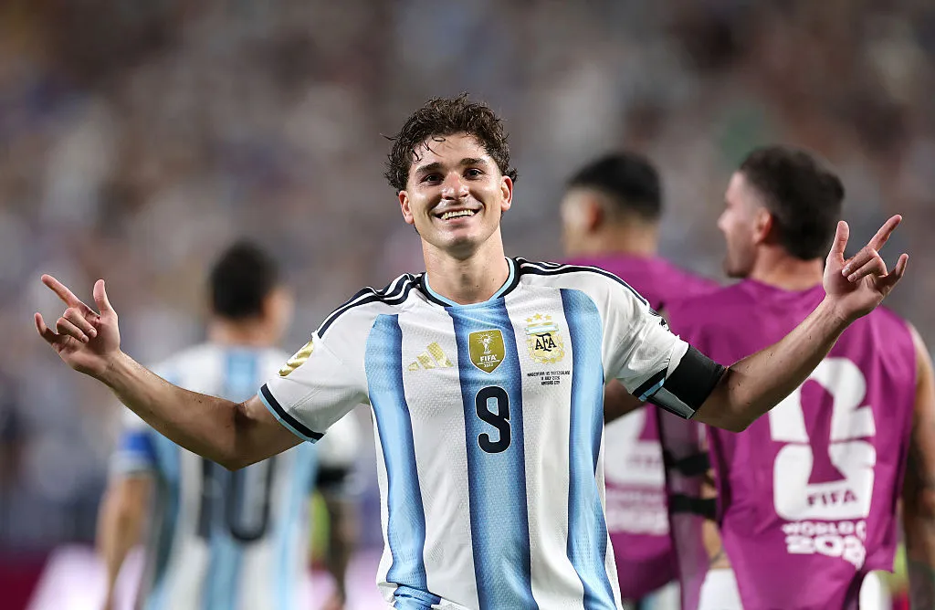 Julián Álvarez, delantero de la Selección Argentina. (Getty Images)