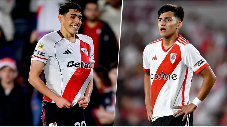 Santiago Lencina e Ian Subiabre, futbolistas de River.