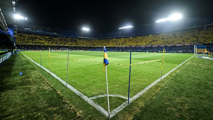 El campo de juego de La Bombonera.