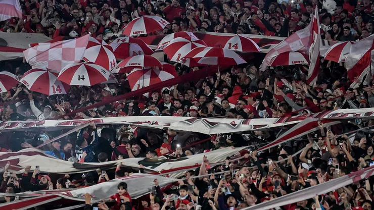 Los hinchas de River Plate en el Estadio Monumental.