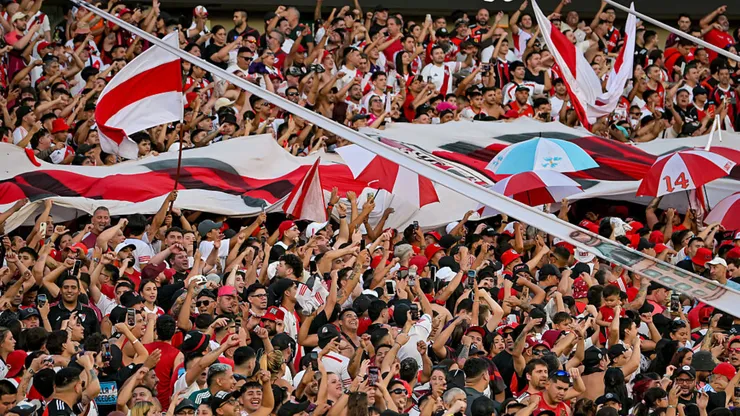 Los hinchas de River Plate en el Estadio Monumental.