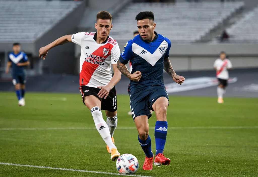 Francisco Ortega, en Vélez – River. (Getty Images)