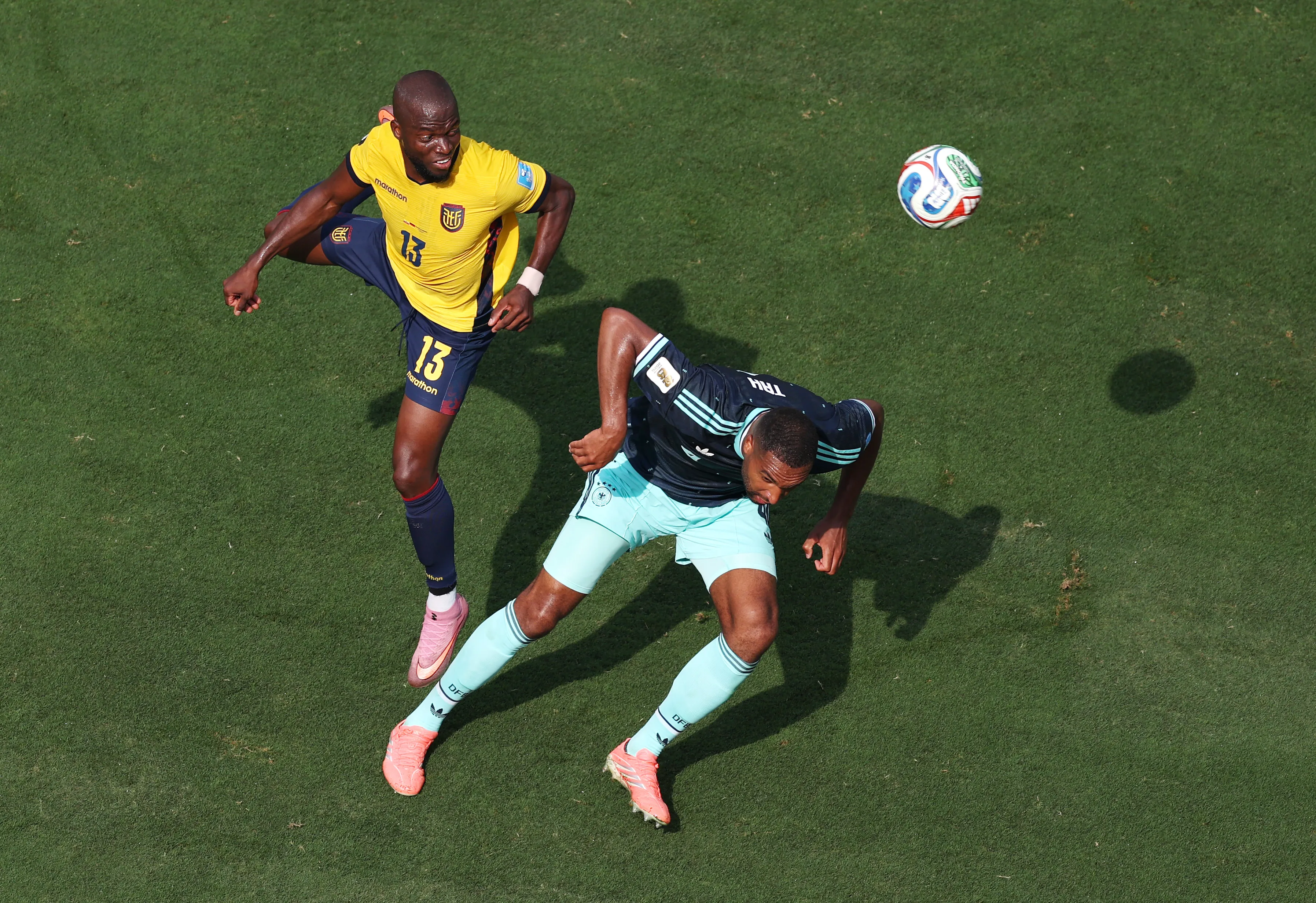 Enner Valencia ante Alemania en el Mundial 2026. (Foto: Getty)
