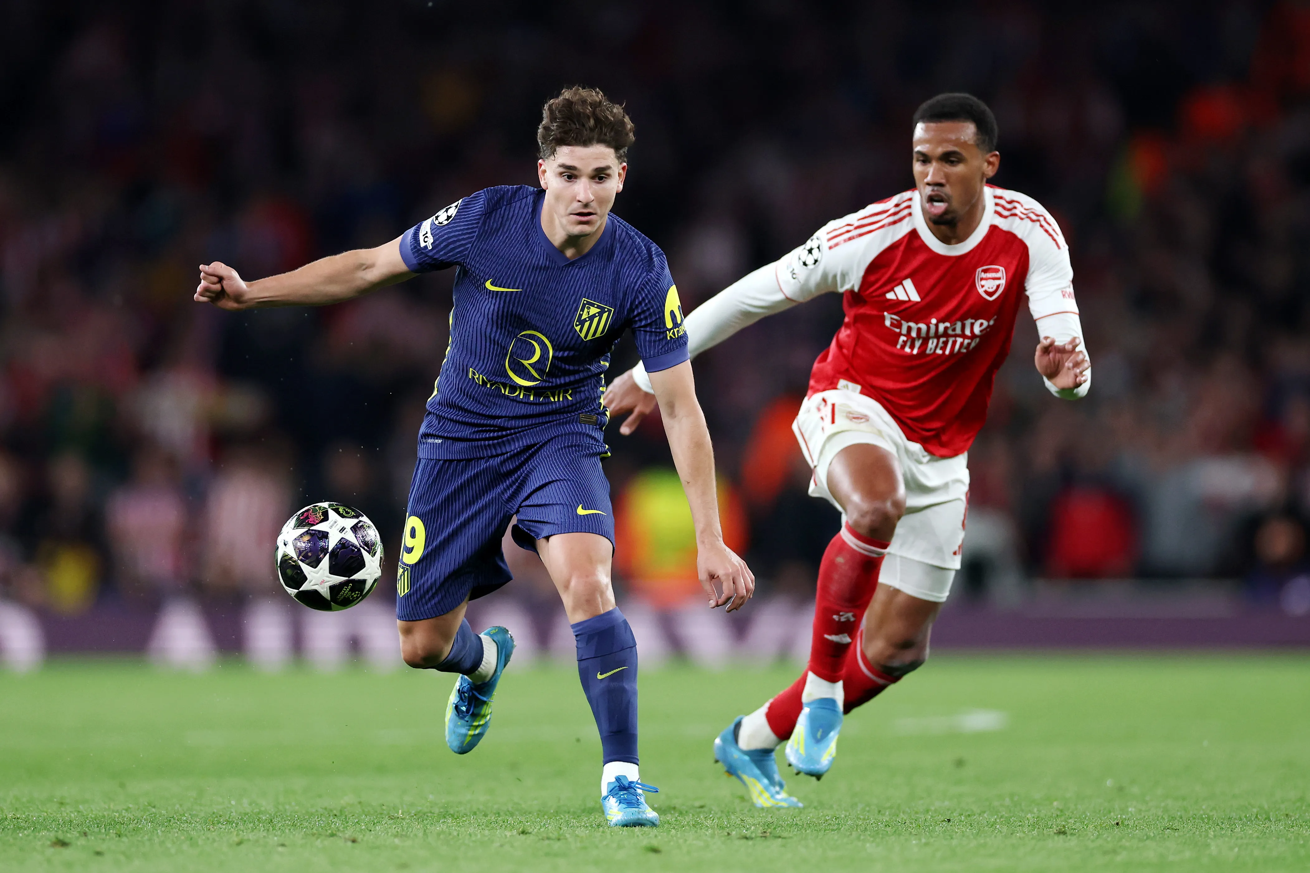 Julián Álvarez ante Arsenal en Champions League. (Foto: Getty)