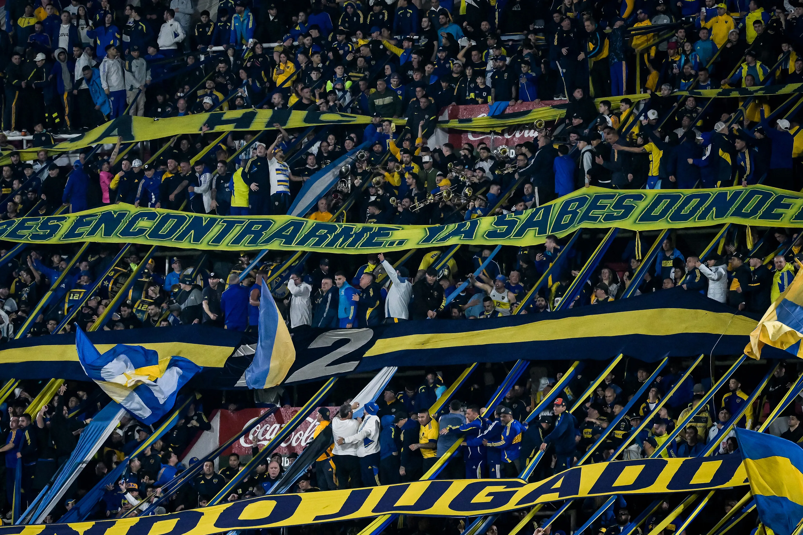 Los hinchas de Boca en el Ducó ante Huracán. (Foto: Getty).