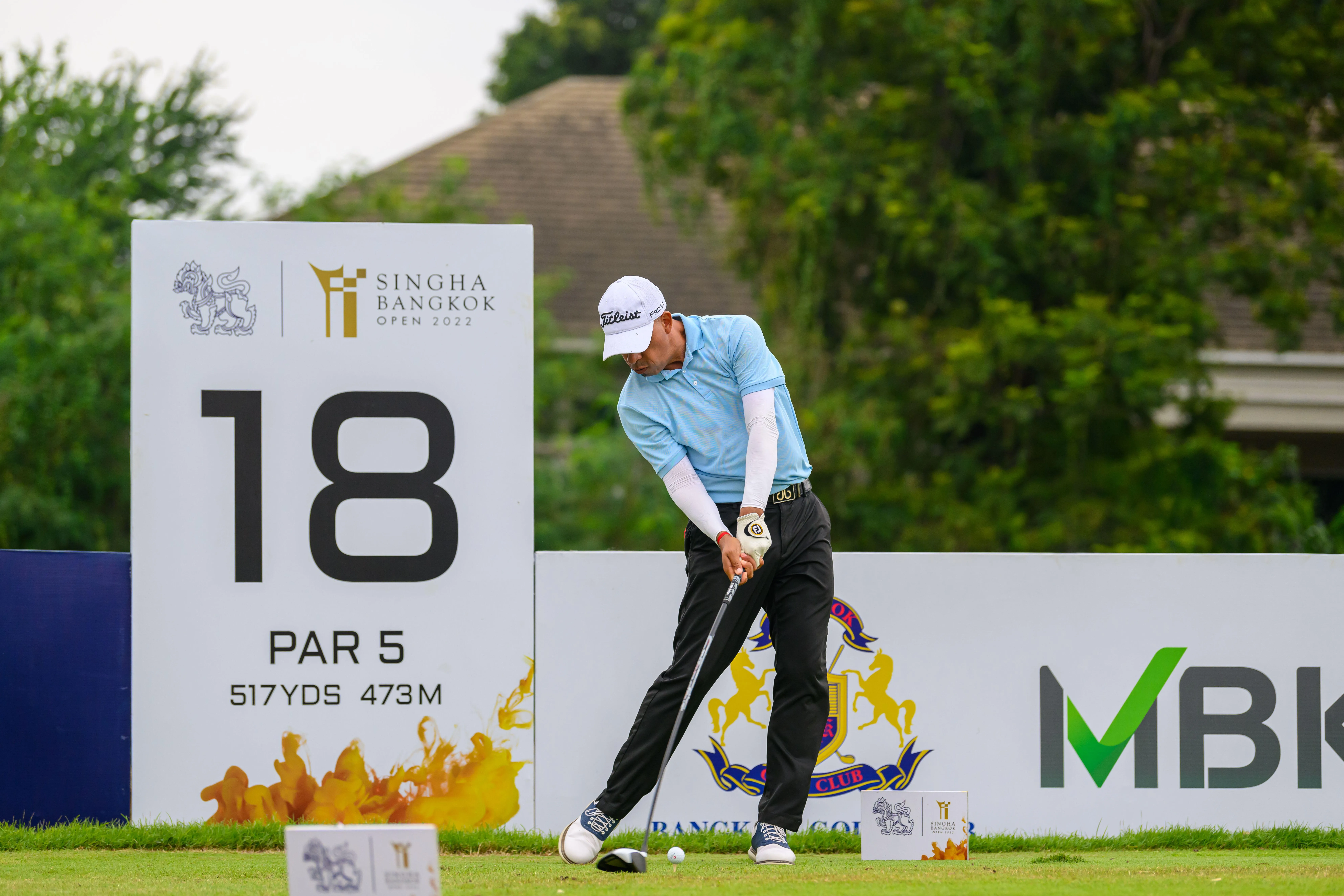 Golfista en una competencia de golf