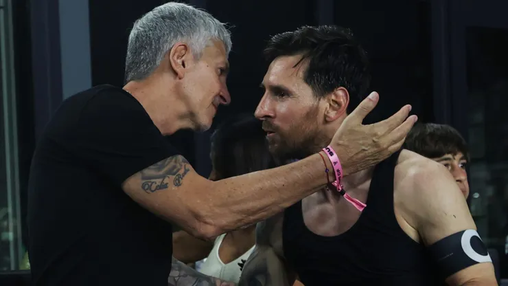 Jorge y Lionel Messi
