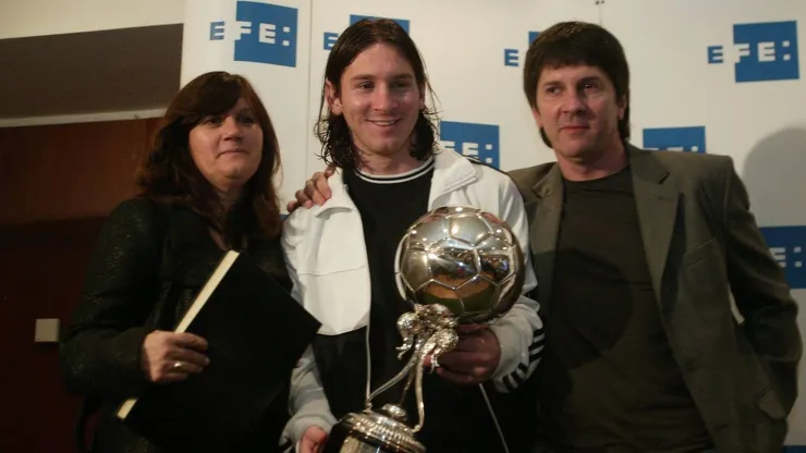 Celia, Lionel y Jorge Messi