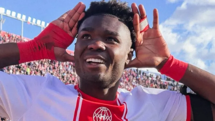 Jordy Caicedo, el héroe de Huracán ante San Lorenzo.