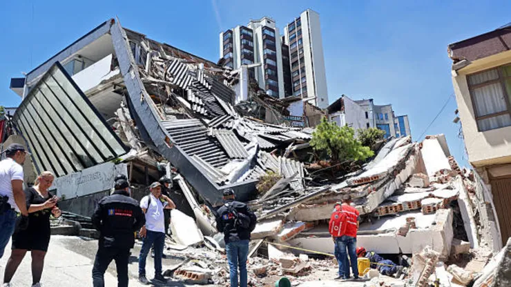 Imagen tras el terremoto en Colombia.