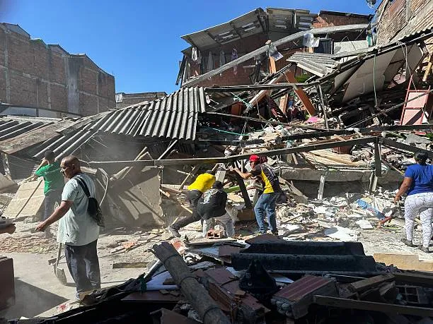 Imagen tras el terremoto en Colombia. (Getty Images)