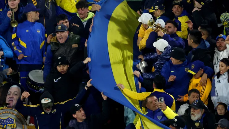 Los hinchas de Boca ante Recoleta.