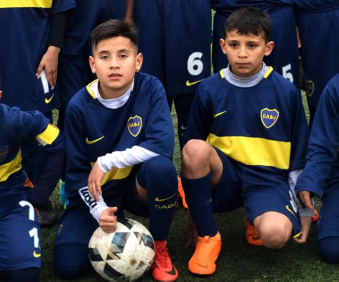 Leonel Flores y Tomás Aranda, en las inferiores de Boca.