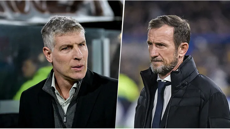 Martín Palermo y Rodolfo Arruabarrena, DT's de Platense y Boca.