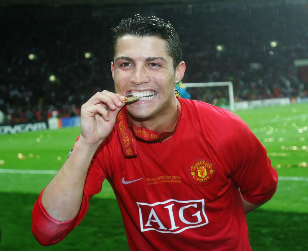 Cristiano Ronaldo, astro portugués de Manchester United. (Getty Images)