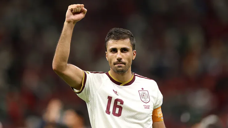 Rodri, en la Selección de España.