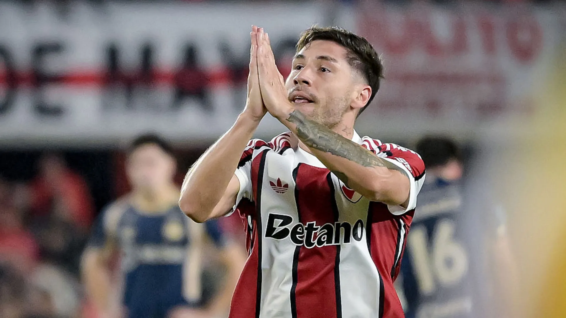 Gonzalo Montiel, autor del gol de River ante Argentinos Juniors.