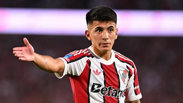 Thiago Almada, en su debut en River.
