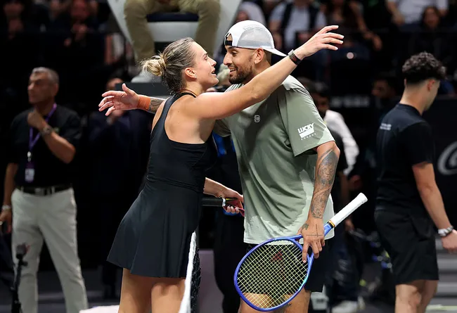 Aryna Sabalenka y Nick Kyrgios. (Getty Images)
