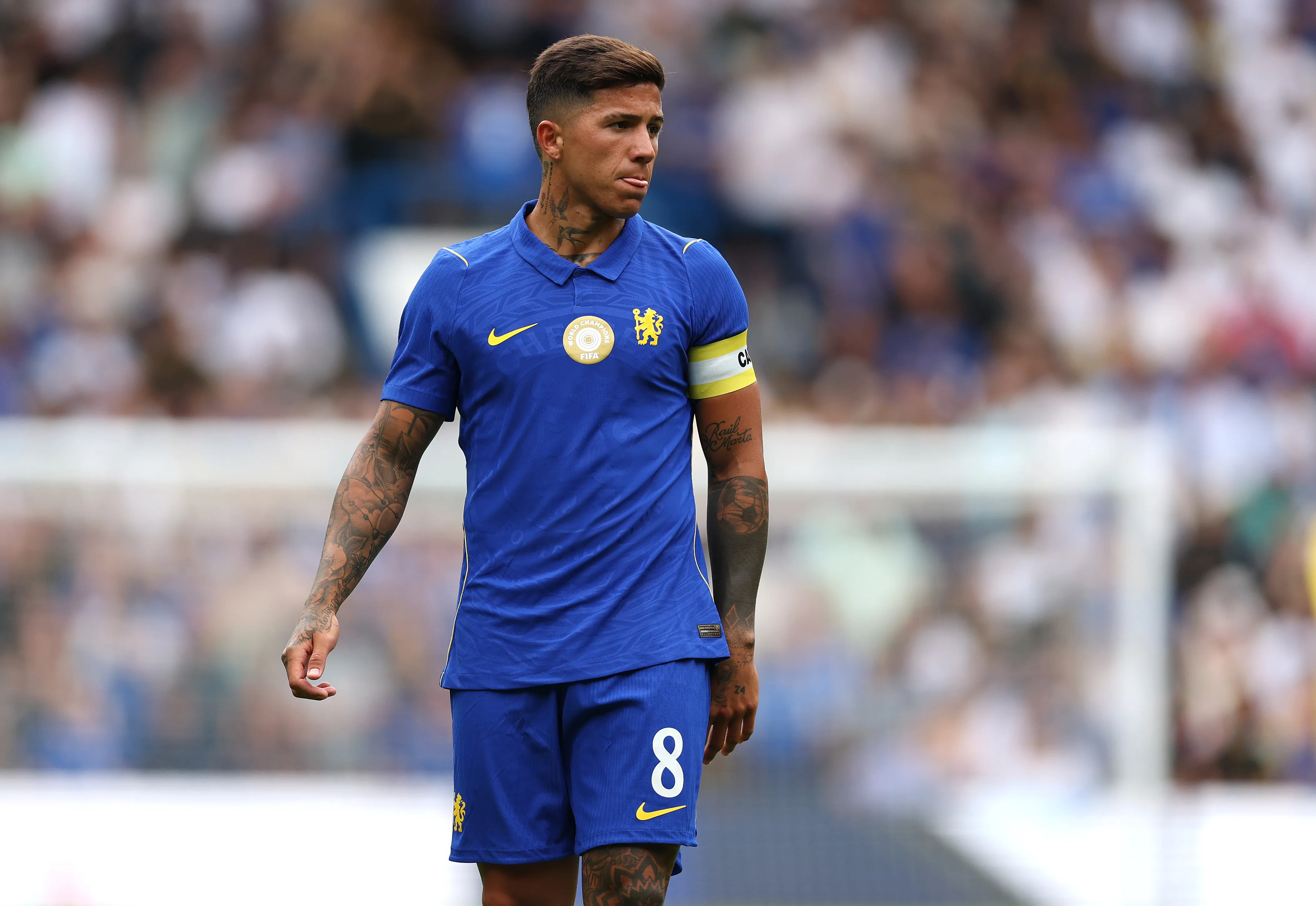 Enzo Fernández en la pretemporada con Chelsea. (Foto: Getty)