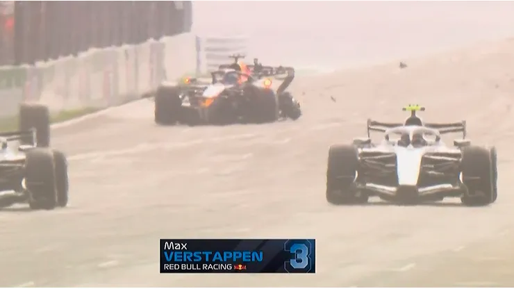 Impactante: el choque de Max Verstappen en la primera vuelta del GP de Países Bajos