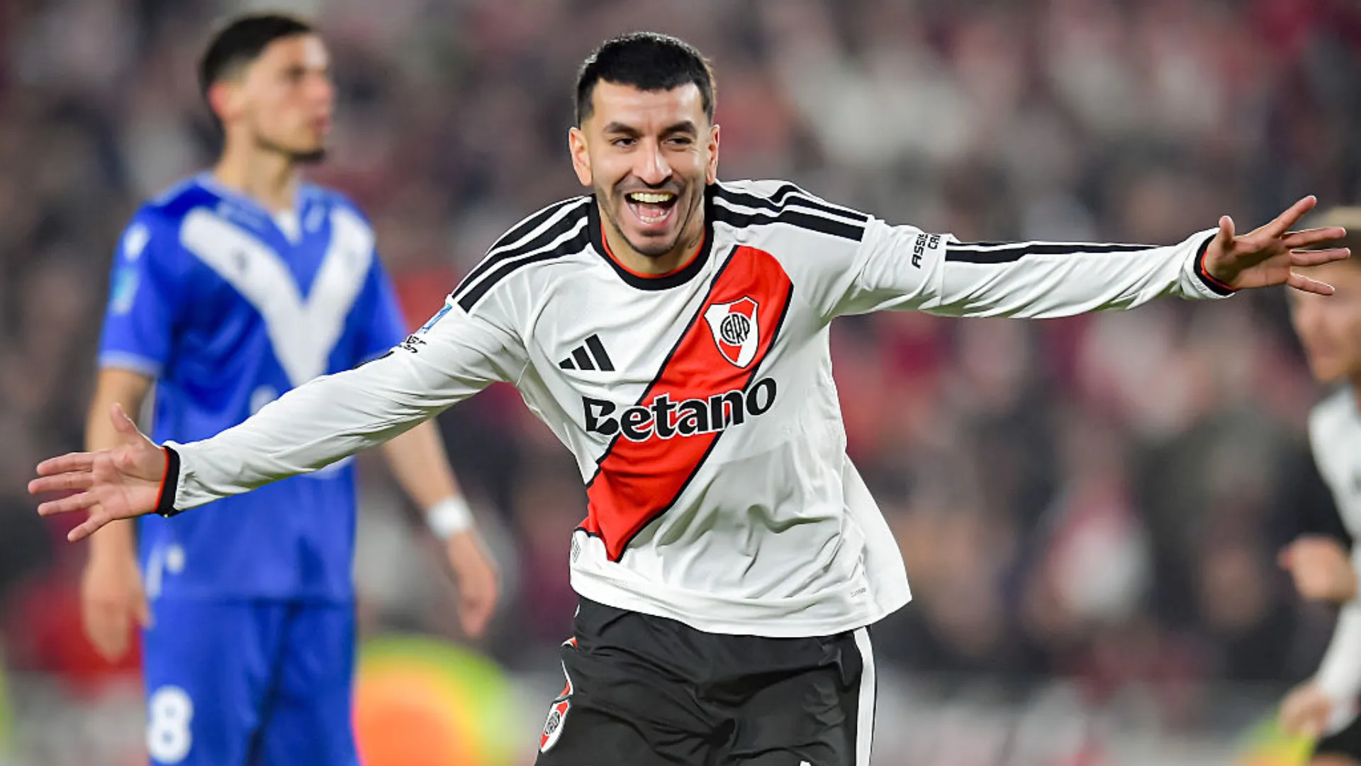Correa celebrando el 1-0 de River. (Foto: Getty)