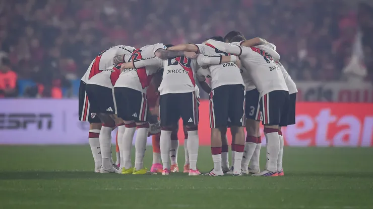 Los titulares de River, en la previa del pitazo inicial.