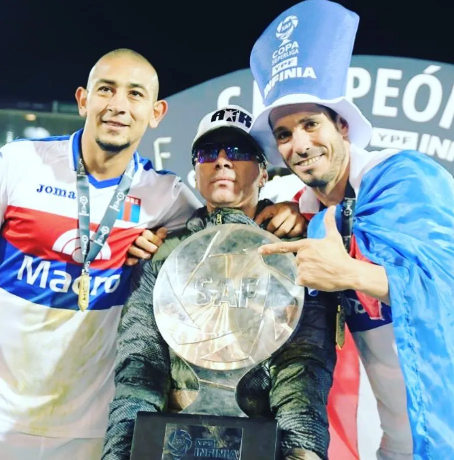 Luna, Pablito Lescano y Pato Galmarini. (Foto: @chino7luna).