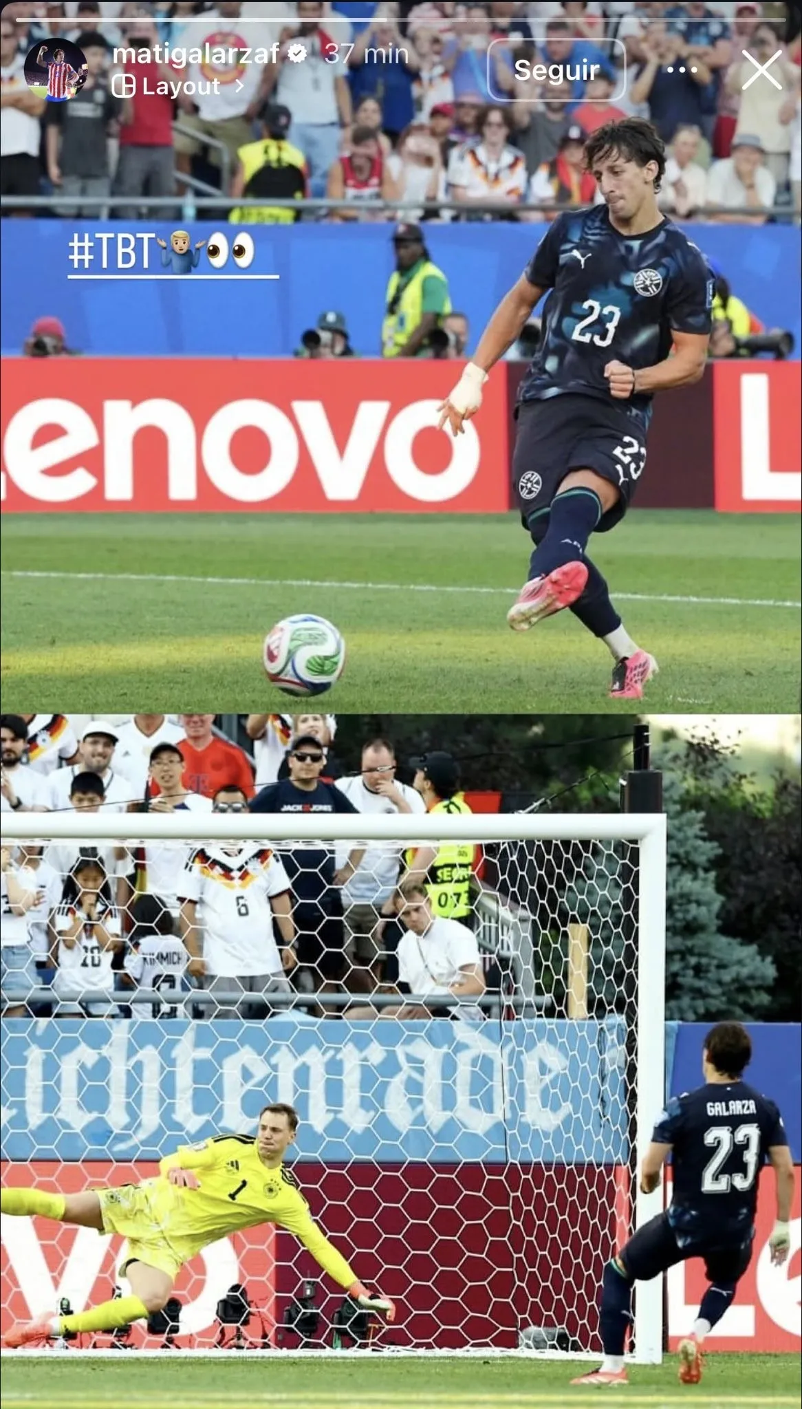 La historia que subió Matías Galarza Fonda.