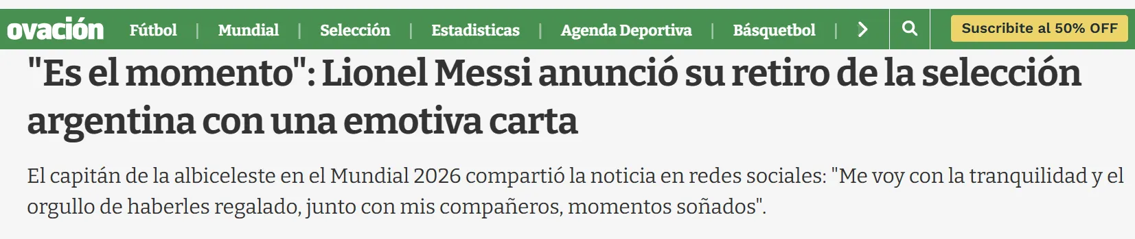 Ovación, El País – Uruguay