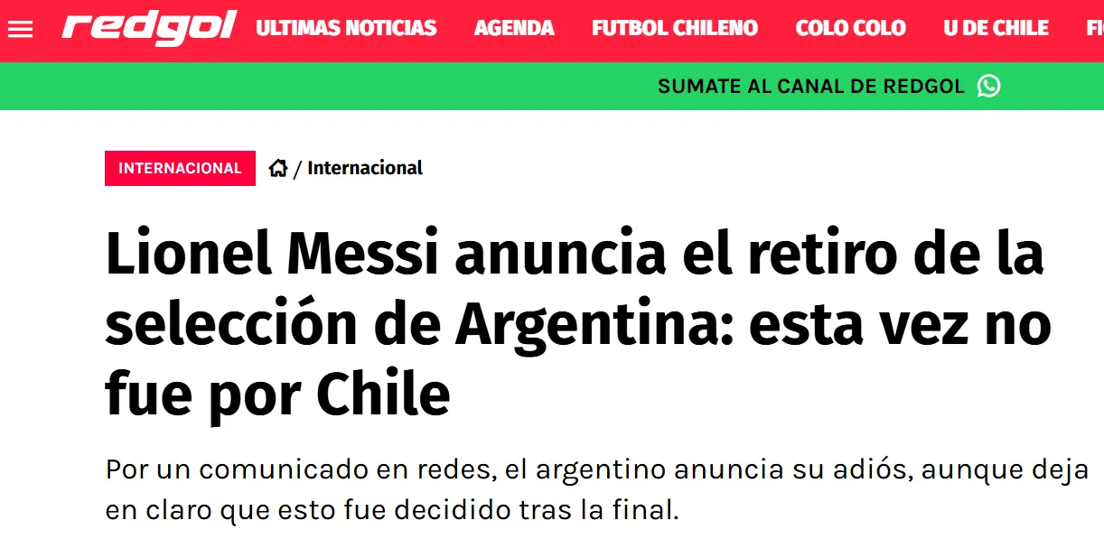Redgol – Chile