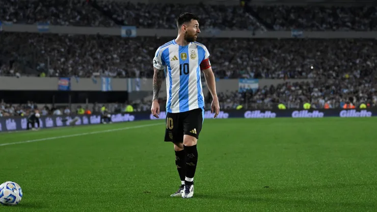 Lionel Messi en el Estadio Monumental