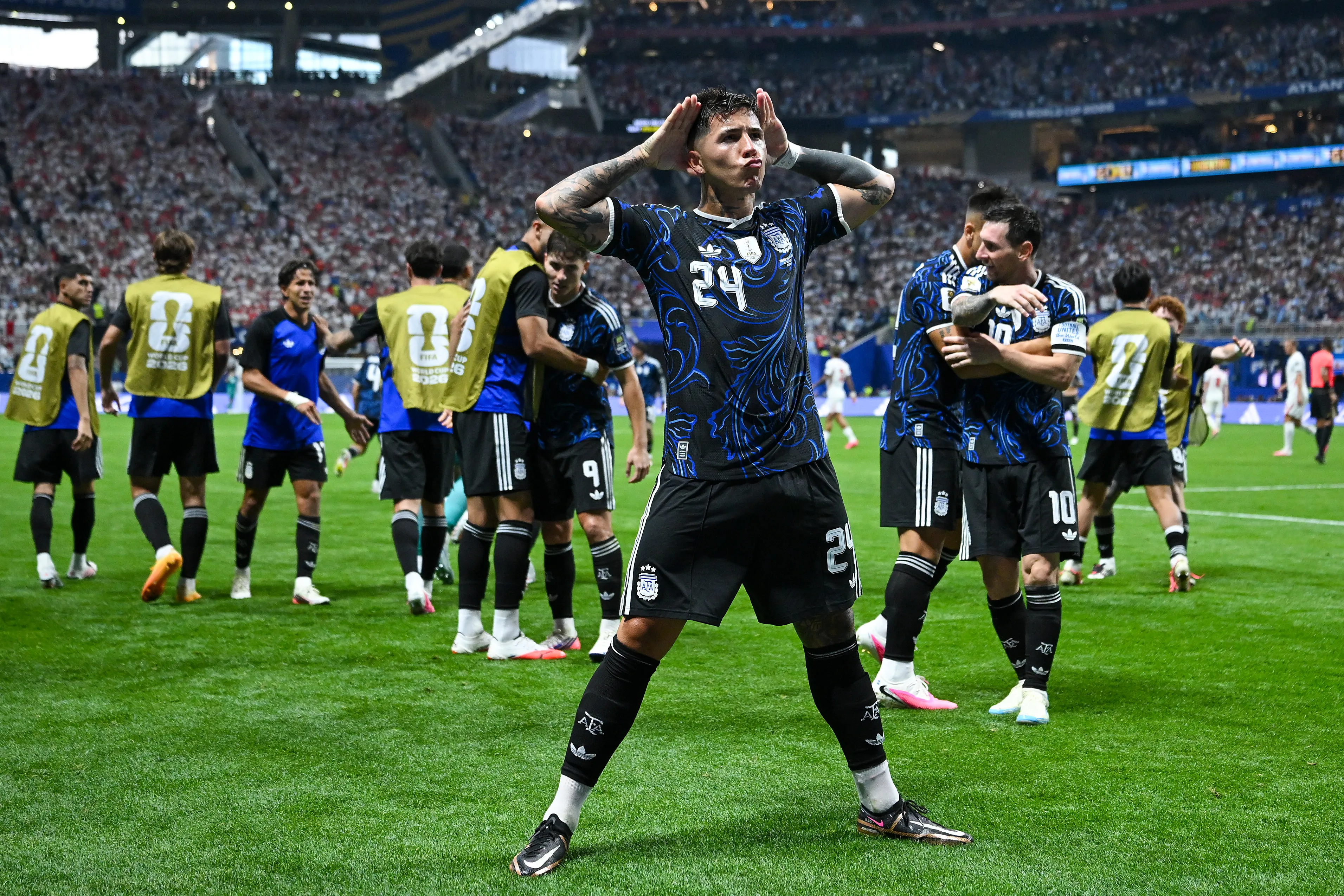 Enzo Fernández en la Selección Argentina. (Foto: Getty).