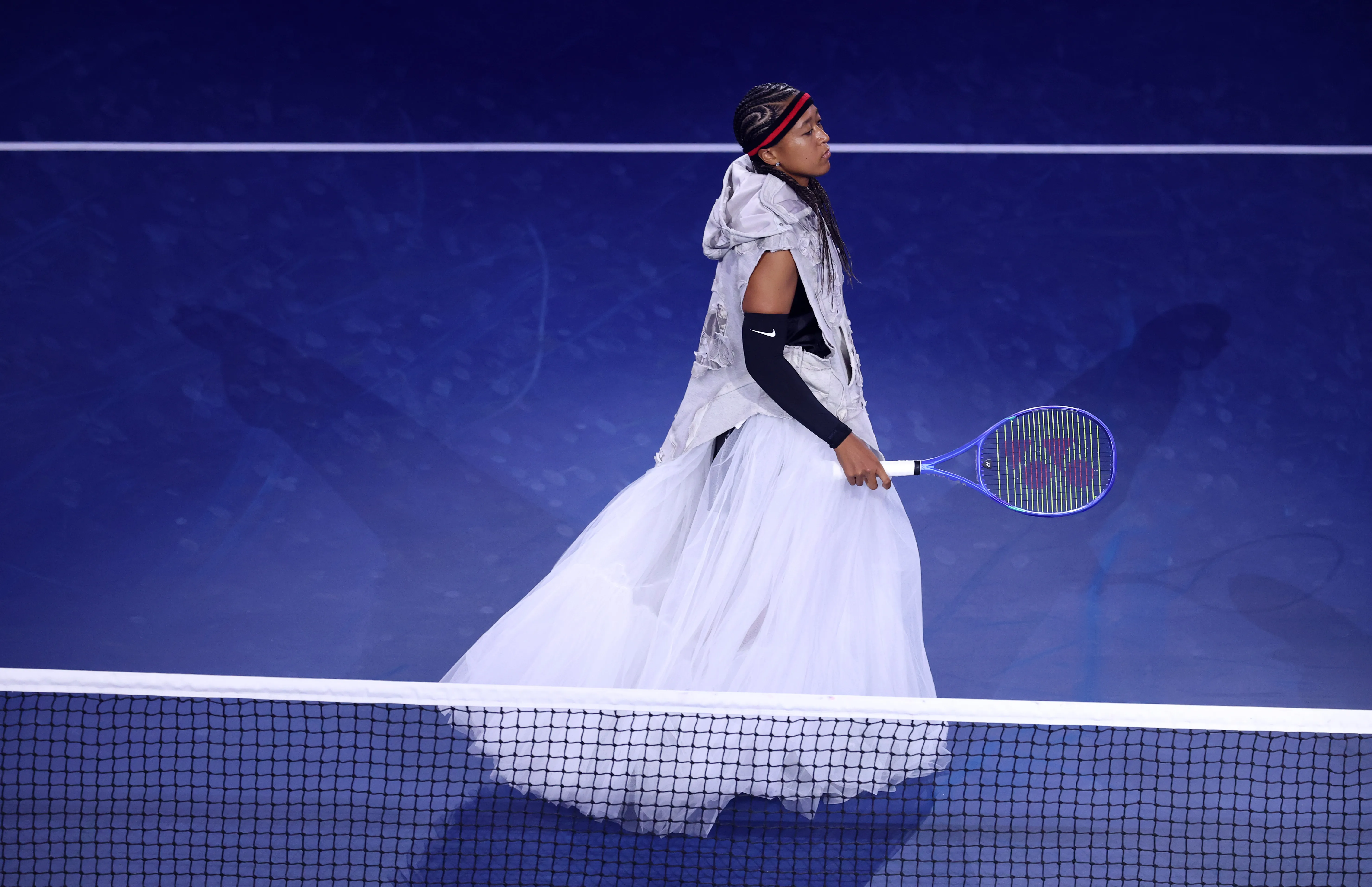 Naomi Osaka en la previa de su partido ante Siniakova. (Foto: Getty).