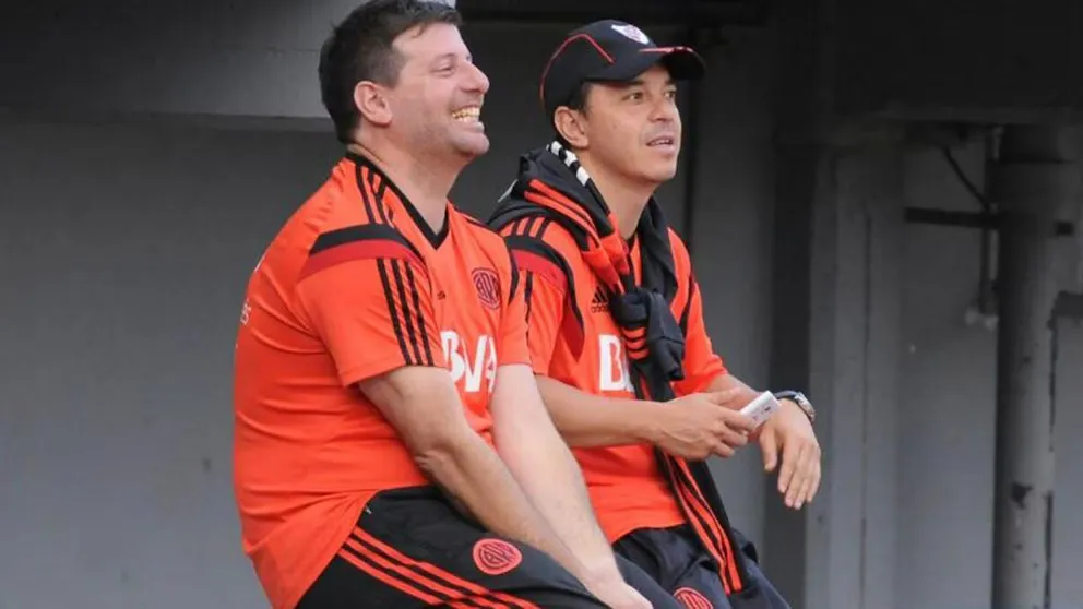 Rodrigo Sbroglia y Marcelo Gallardo en River.