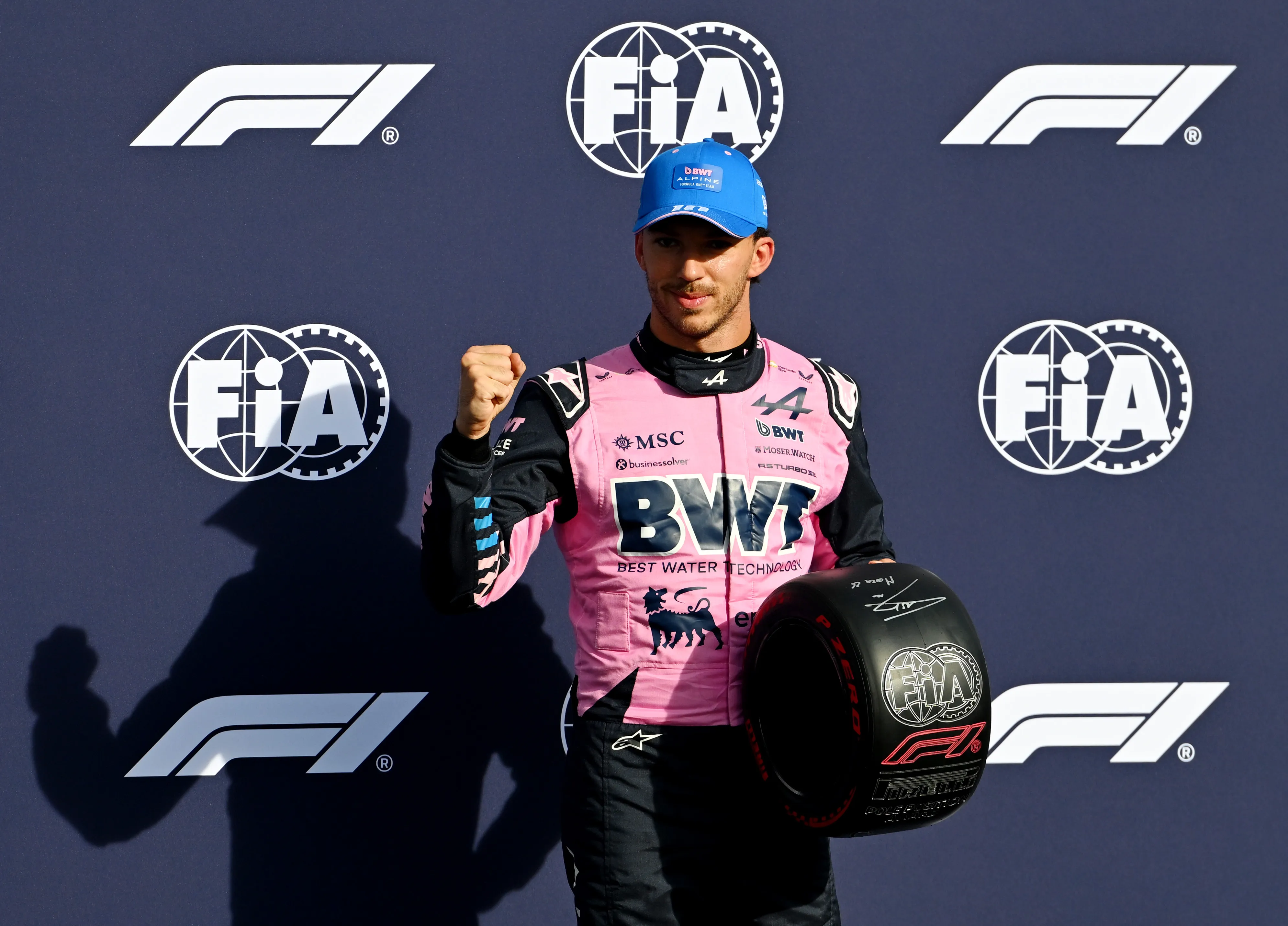 Pierre Gasly celebra su pole en Monza (Getty Images)
