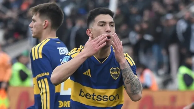 Alan Velasco, autor de un gol de Boca ante Gimnasia de Mendoza.
