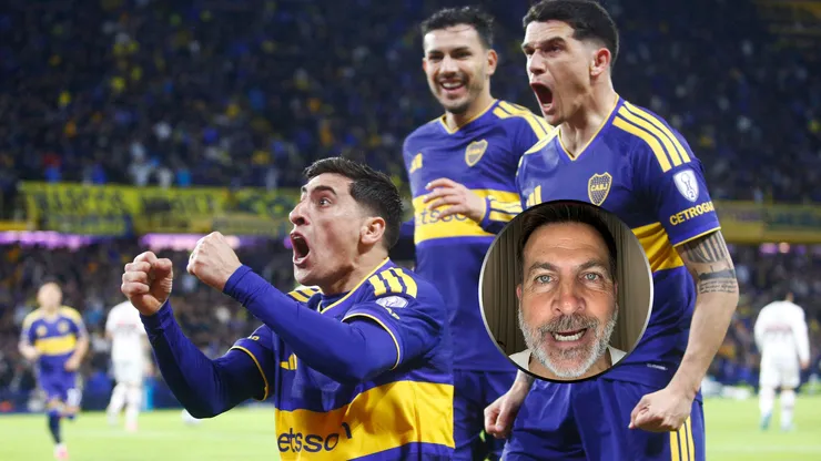 El festejo de los jugadores de Boca.