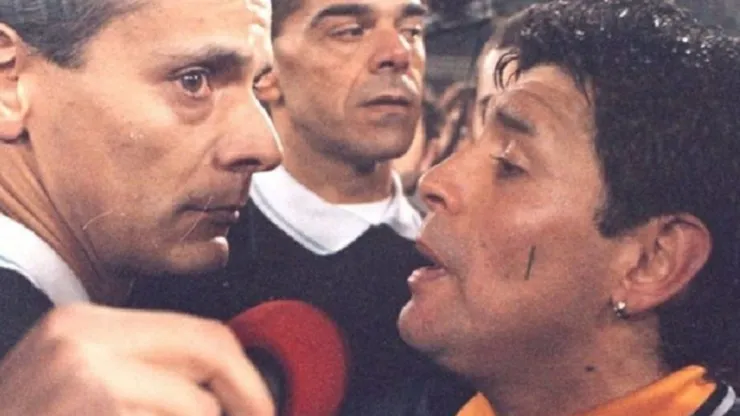 El cruce entre Castrilli y Maradona.