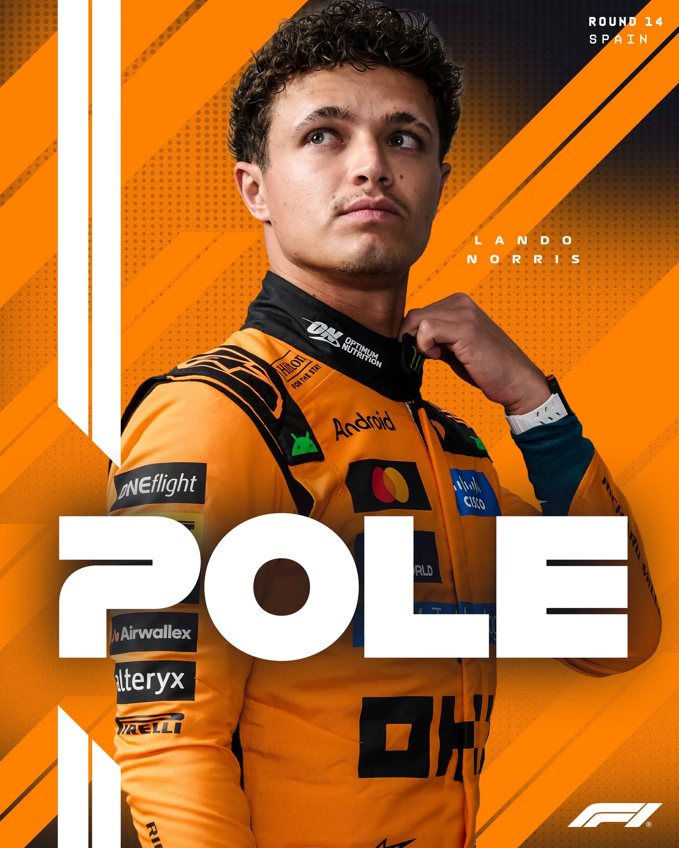 Lando Norris consiguió la pole en la qualy del GP de España (@F1)