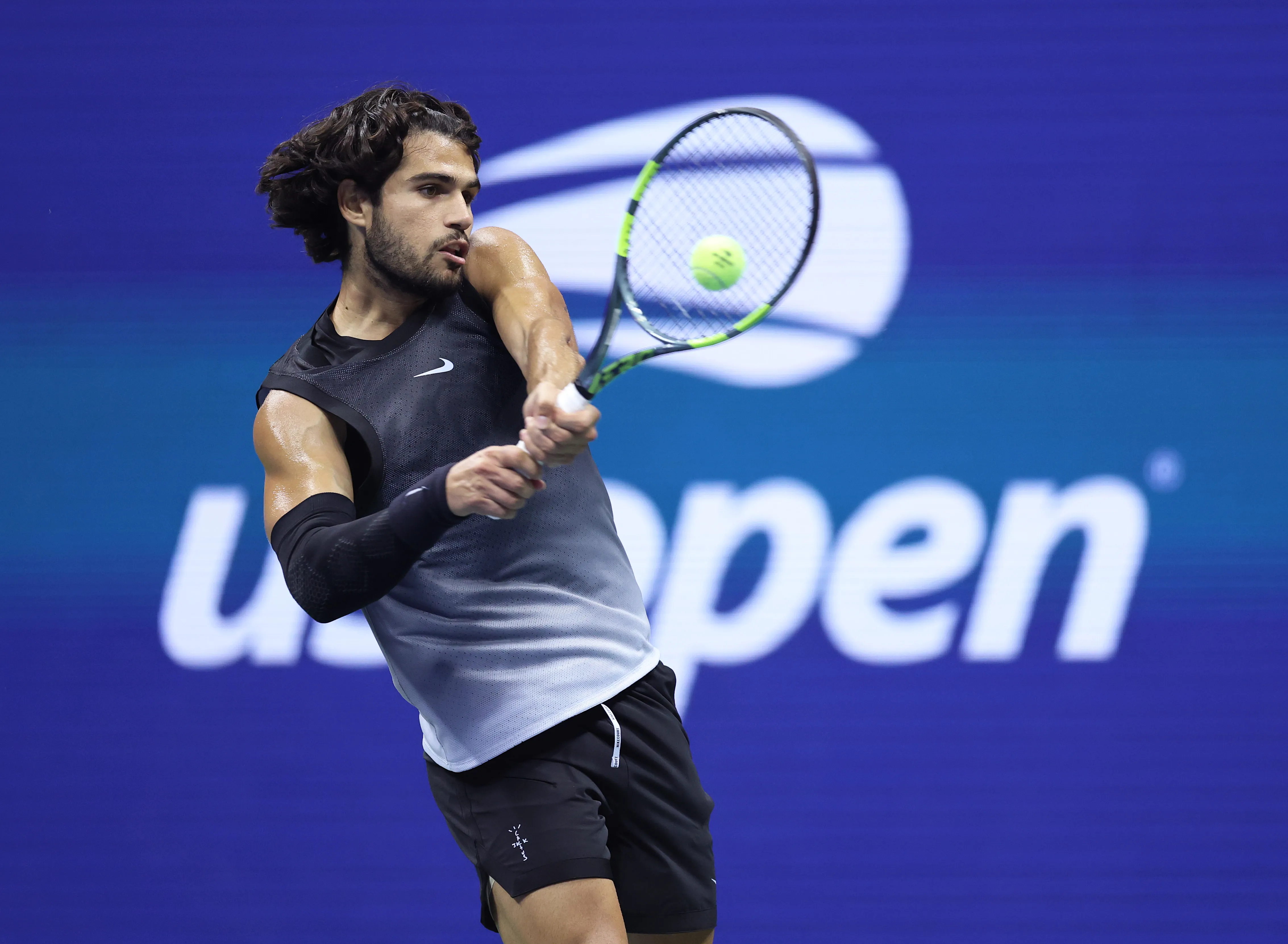 Carlos Alcaraz en el US Open 2026. (Foto: Getty).
