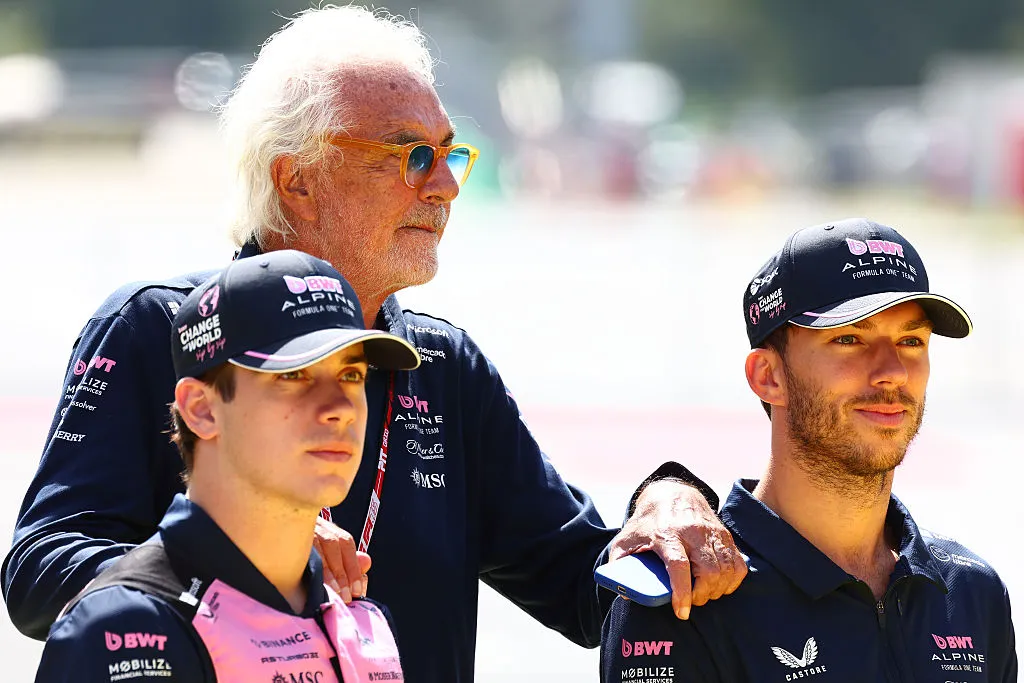 Flavio Briatore y Franco Colapinto, protagonistas de Alpine en la Fórmula 1. (Getty Images)