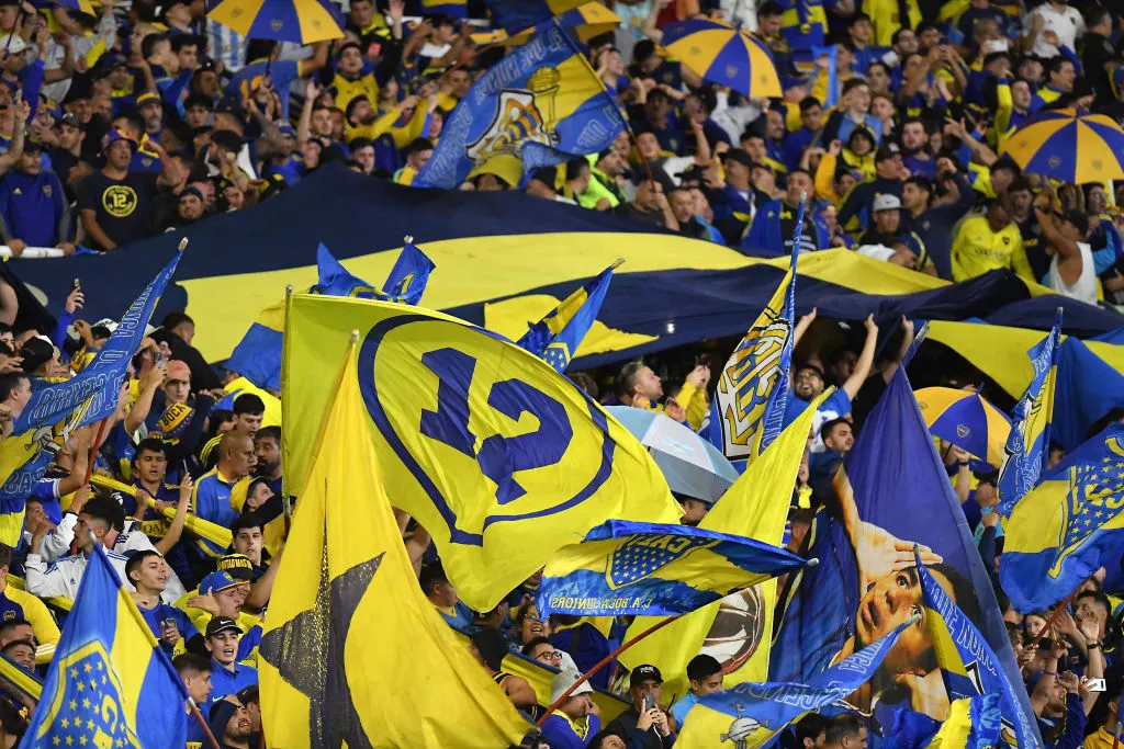 Los hinchas de Boca en el Estadio Mario Alberto Kempes de la Provincia de Córdoba. (Getty Images)