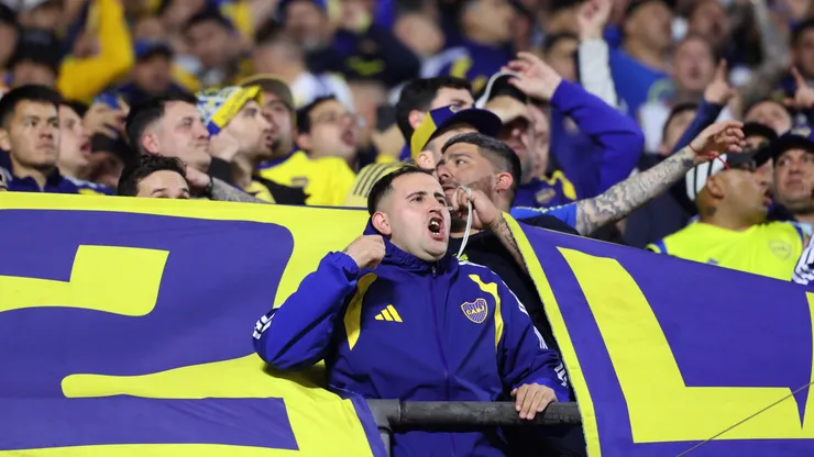 Los hinchas de Boca en el Estadio Morumbí.