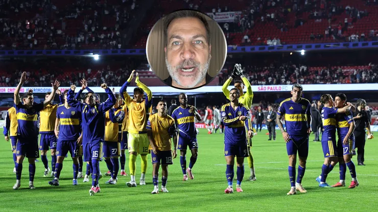 El festejo de los jugadores de Boca.