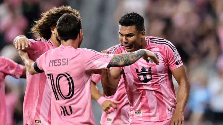 Lionel Messi y Casemiro, en Inter Miami.