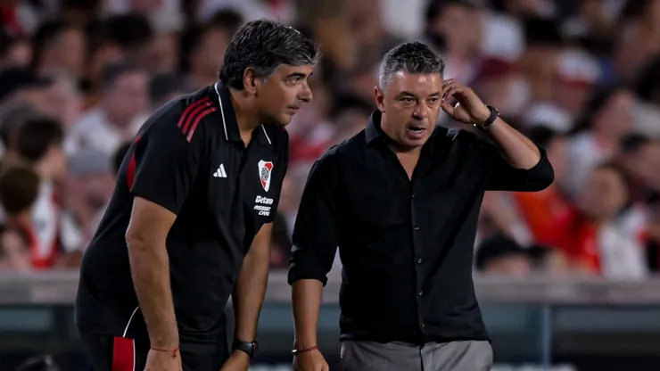 Marcelo Gallardo y Matías Biscay en River.