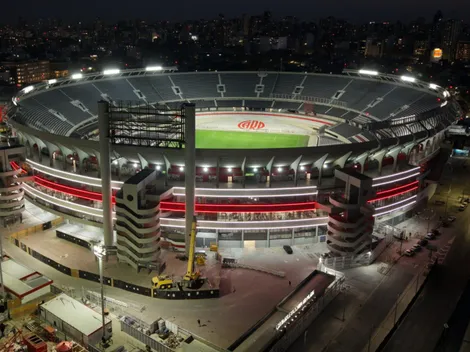 Fachada iluminada: el nuevo avance en el Monumental