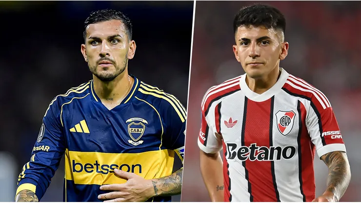 Leandro Paredes y Thiago Almada, de Boca y River.
